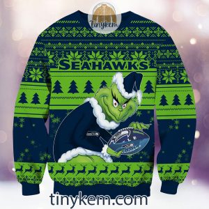 NFL Seattle Seahawks Grinch Christmas Ugly Sweater2B2 sjYHT