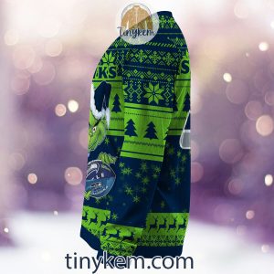 NFL Seattle Seahawks Grinch Christmas Ugly Sweater2B4 V9sEY