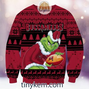 NFL Tampa Bay Buccaneers Grinch Christmas Ugly Sweater2B2 biCTB