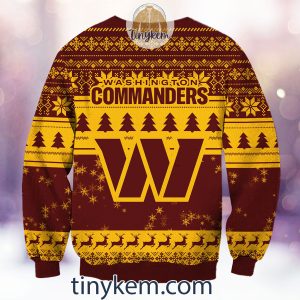 NFL Washington Commanders Grinch Christmas Ugly Sweater2B3 fXWyl