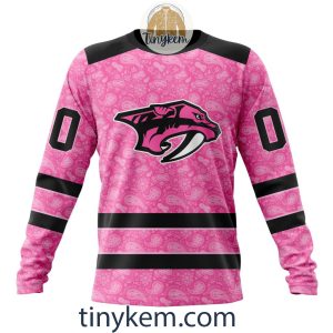 Nashville Predators Custom Pink Breast Cancer Awareness Hoodie2B4 S0noP