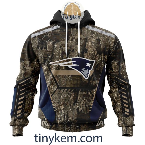 New England Patriots Custom Camo Realtree Hunting Hoodie