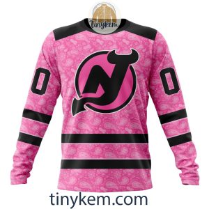 New Jersey Devils Custom Pink Breast Cancer Awareness Hoodie2B4 S5JDQ