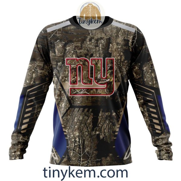 New York Giants Custom Camo Realtree Hunting Hoodie