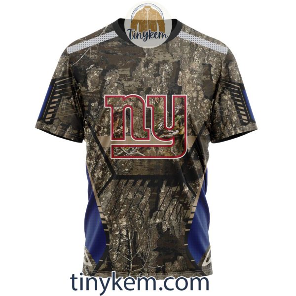 New York Giants Custom Camo Realtree Hunting Hoodie