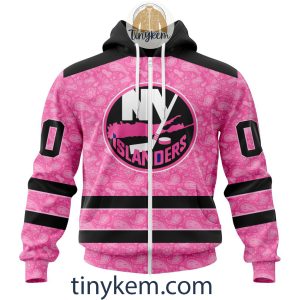New York Islanders Custom Pink Breast Cancer Awareness Hoodie2B2 W6F2l