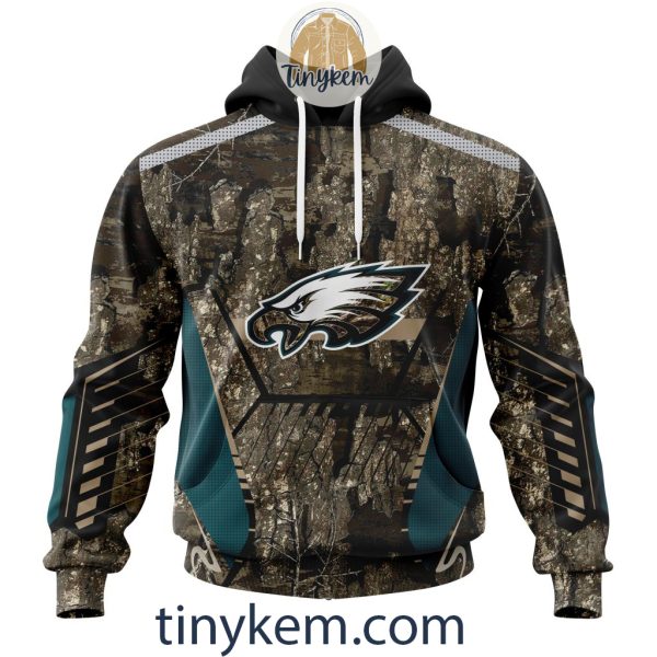 Philadelphia Eagles Custom Camo Realtree Hunting Hoodie