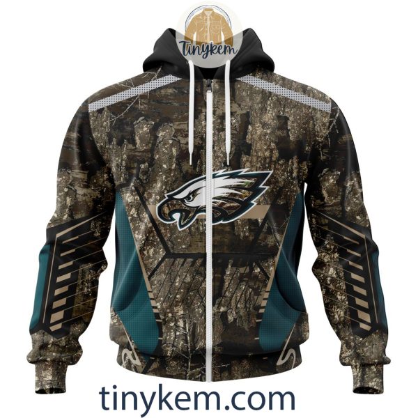 Philadelphia Eagles Custom Camo Realtree Hunting Hoodie