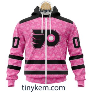 Philadelphia Flyers Custom Pink Breast Cancer Awareness Hoodie