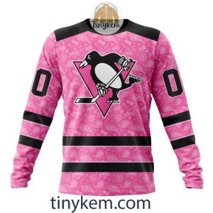 Pittsburgh Penguins Custom Pink Breast Cancer Awareness Hoodie2B4 KZSO4
