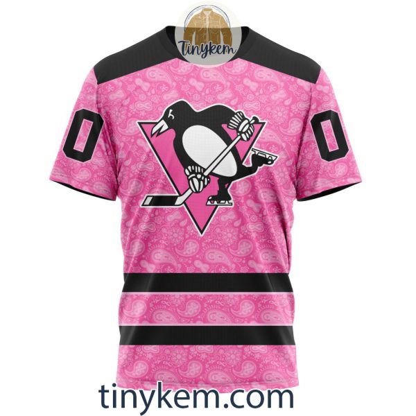 Pittsburgh Penguins Custom Pink Breast Cancer Awareness Hoodie