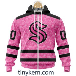 Seattle Kraken Custom Pink Breast Cancer Awareness Hoodie2B2 V3usS