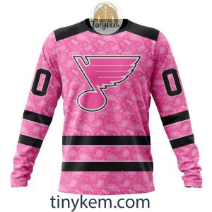 St. Louis Blues Custom Pink Breast Cancer Awareness Hoodie2B4 O5VLO