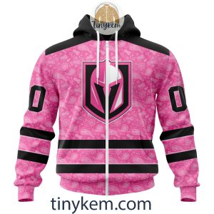 Vegas Golden Knights Custom Pink Breast Cancer Awareness Hoodie