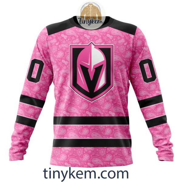 Vegas Golden Knights Custom Pink Breast Cancer Awareness Hoodie
