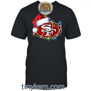 49ers With Santa Hat And Christmas Light Shirt2B2 pXMlP