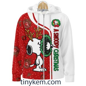 A Snoopy Christmas Zipper Hoodie Tis The Season To Be Merry2B2 wizod