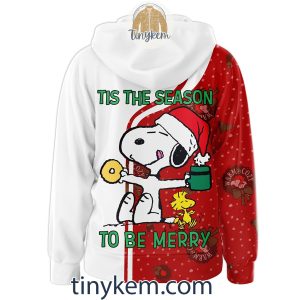 A Snoopy Christmas Zipper Hoodie Tis The Season To Be Merry2B3 4Z127