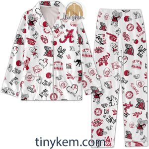 Alabama Crimson Tide football Icons Pattern Pajamas Set
