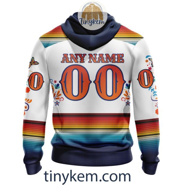 Anaheim Ducks With Dia De Los Muertos Design On Custom Hoodie, Tshirt