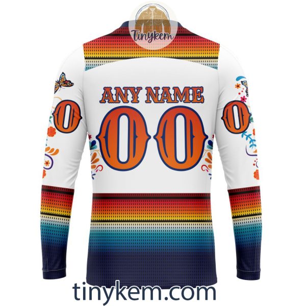 Anaheim Ducks With Dia De Los Muertos Design On Custom Hoodie, Tshirt