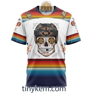Anaheim Ducks With Dia De Los Muertos Design On Custom Hoodie Tshirt2B6 hBxhW