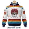 Arizona Coyotes With Dia De Los Muertos Design On Custom Hoodie, Tshirt