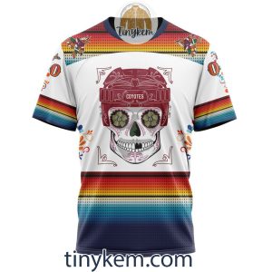 Arizona Coyotes With Dia De Los Muertos Design On Custom Hoodie Tshirt2B6 EWLPB