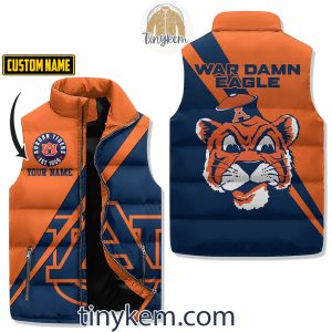 Auburn Tigers Customized Puffer Sleeveless Jacket: War Dawn Eagle