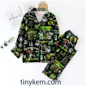 Cap’N Kush Green Tie-dye Pajamas Set