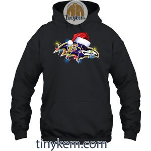Baltimore Ravens With Santa Hat And Christmas Light Shirt2B3 JC9Fn