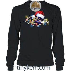 Baltimore Ravens With Santa Hat And Christmas Light Shirt2B5 ajcoG
