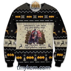 Batman Christmas Ugly Sweater Naughty Or Nice2B2 KmIvM