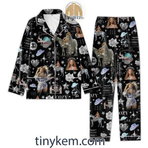 Beyonce Black Pajamas Set2B2 VLTpD