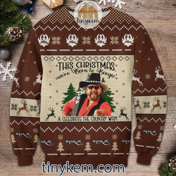 Born To Boogie Hank Jr Ugly Sweater: Celebrate The Country Way!