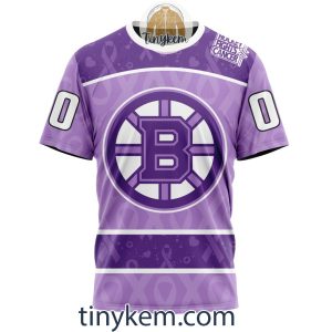 Boston Bruins Purple Lavender Hockey Fight Cancer Personalized Hoodie2C Tshirt2B6 etcFn