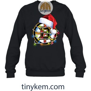 Boston Bruins With Santa Hat And Christmas Light Shirt2B3 FWkzw