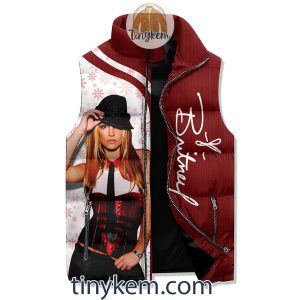 Britney Spears Christmas Puffer Sleeveless Jacket2B3 vmuOg