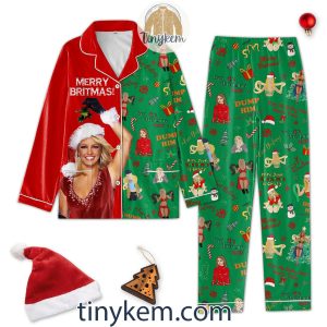 Britney Spears Merry Christmas Pajamas Set2B2 Krjuo