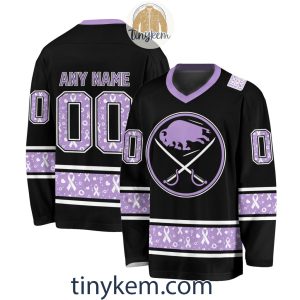 Buffalo Sabres Purple Lavender Hockey Fight Cancer Personalized Hoodie, Tshirt