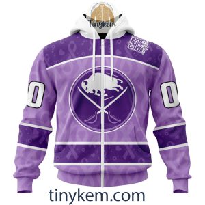 Buffalo Sabres Purple Lavender Hockey Fight Cancer Personalized Hoodie2C Tshirt2B2 4AZqe