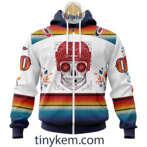 Carolina Hurricanes With Dia De Los Muertos Design On Custom Hoodie Tshirt2B2 AQEaD