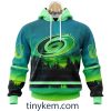 Edmonton Oilers With Special Northern Light Design 3D Hoodie, Tshirt