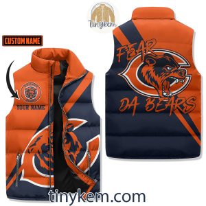 Chicago Bears Customized Puffer Sleeveless Jacket Fear Da Bears2B1 ekFjK