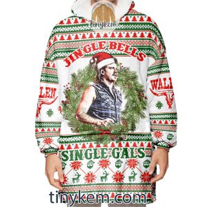 Christmas Morgan Wallen Jingle Bells Fleece Blanket Hoodie2B2 Geqqb