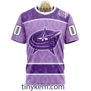 Columbus Blue Jackets Purple Lavender Hockey Fight Cancer Personalized Hoodie2C Tshirt2B6 r3qAJ