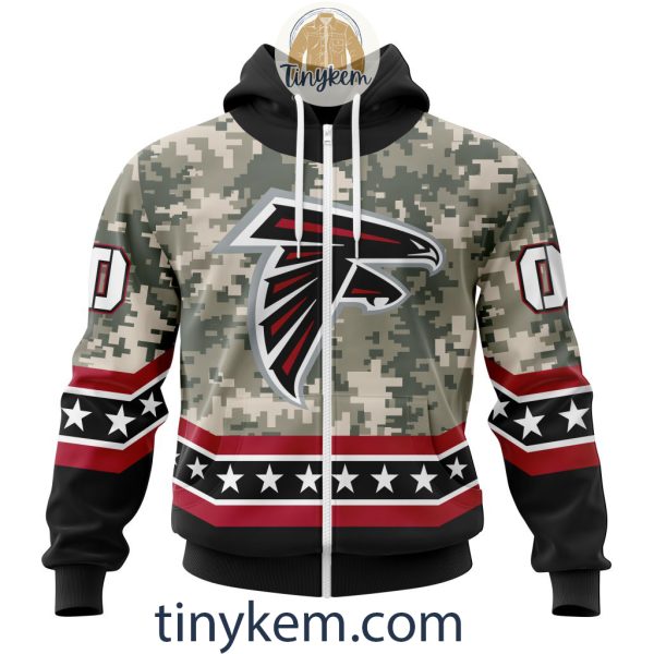 Customized Atlanta Falcons Veteran Camo Stars Tshirt, Hoodie, Sweatshirt