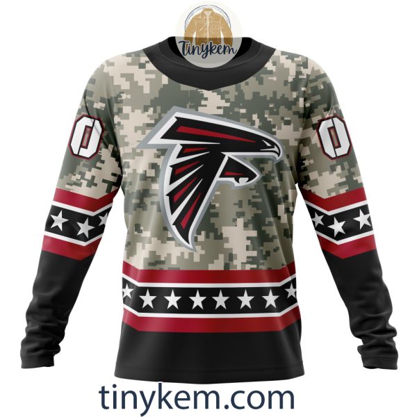 Customized Atlanta Falcons Veteran Camo Stars Tshirt, Hoodie, Sweatshirt