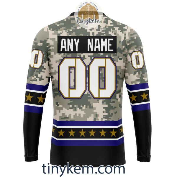 Customized Baltimore Ravens Veteran Camo Stars Tshirt, Hoodie, Sweatshirt