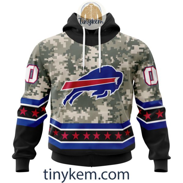 Customized Buffalo Bills Veteran Camo Stars Tshirt, Hoodie, Sweatshirt